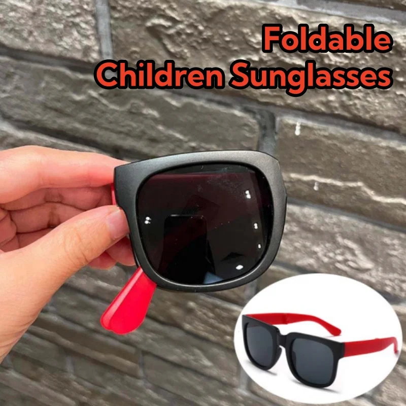 

Fashionable and Simple Foldable Children Sunglasses for Boys Girls Retro Outdoor Beach Travel UV Protection Shades Glasses