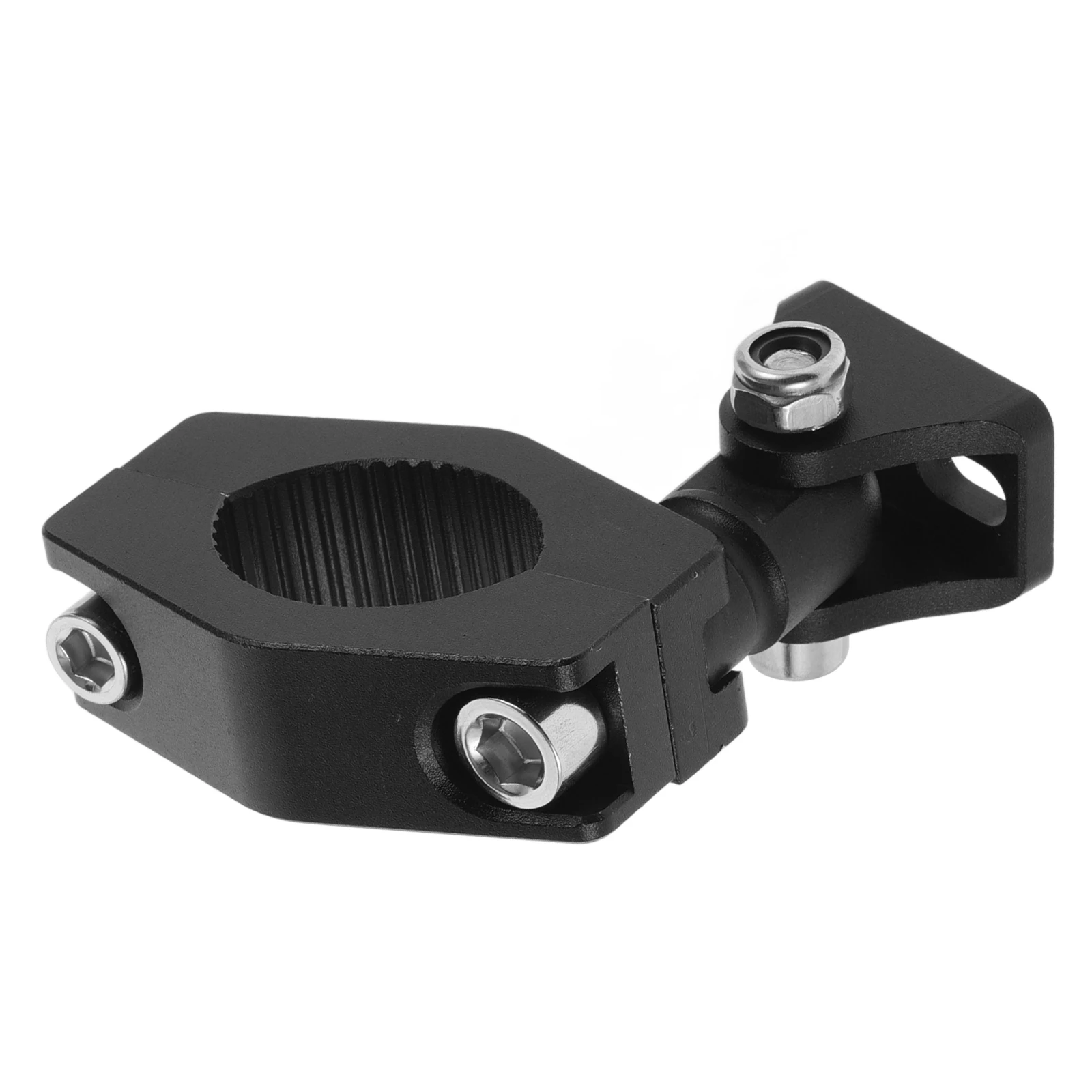

Motorcycle Spotlight Bracket Durable Aluminum Single Hole Black Screws Expandable Handlebar Sizes Secure Mounting LED Headlights