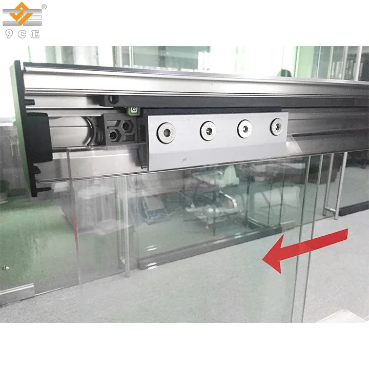 Qiwin QW-501 Frameless Glass Shower Door Concealed Installation Sliding Hardware Sound Insulation Supermarket Use 1 Year