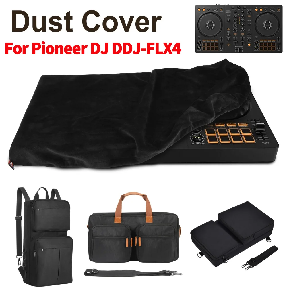 Funda protectora para controlador de DJ Pioneer DJ DDJ-FLX4, funda protectora de felpa corta y suave, funda protectora reutilizable a prueba de polvo