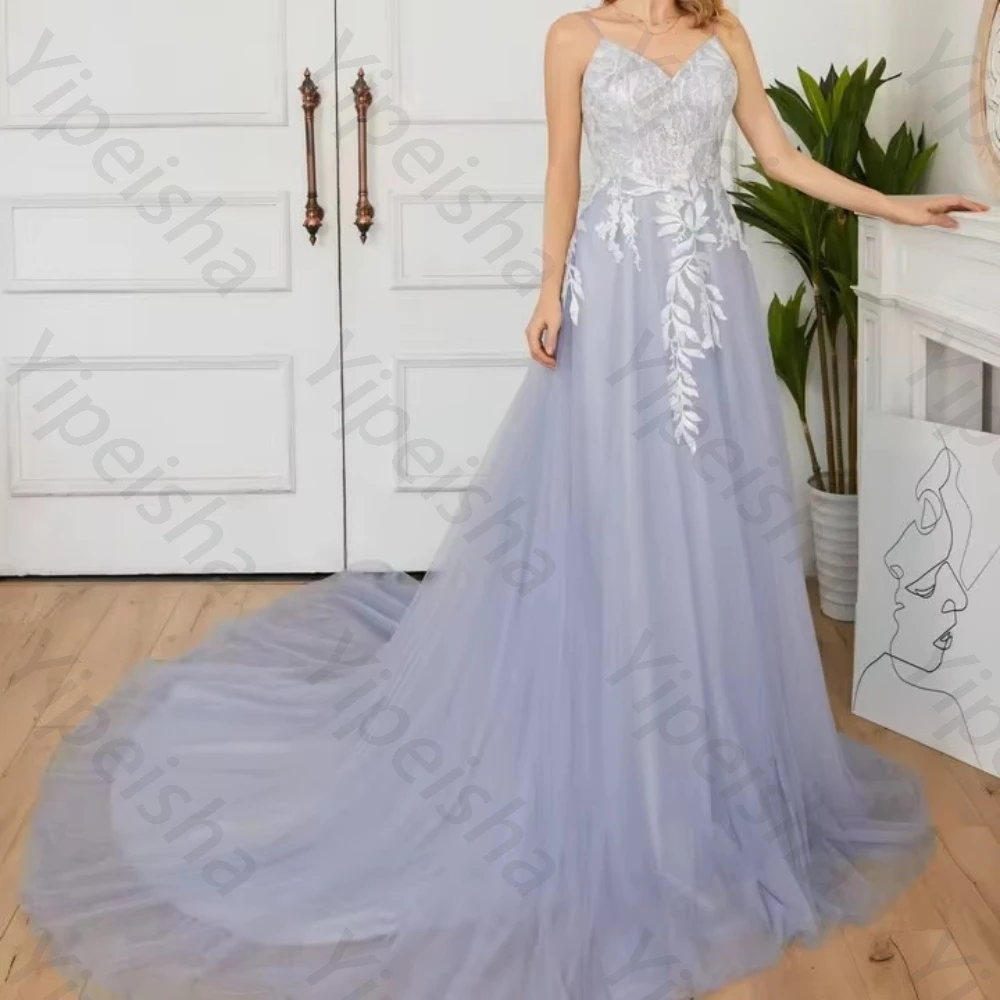 Maßgeschneiderte Abendkleider mit V-Ausschnitt und Spaghettiträgern, ärmellos, sexy A-Linien-Promi-Kleid, exquisite, hochwertige Ball- und Partykleider