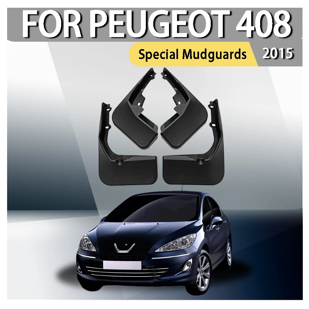

Специальные брызговики для Peugeot 408, 2015 г., брызговики на заднее колесо, модификация автомобиля, аксессуары, брызговик, комплект брызговиков, 4 шт., ABS