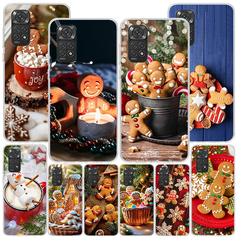 Cute Cookie Man Phone Case For Xiaomi Redmi Note 12 12S 13 11 11S 11T 10 11E Pro Plus 10S 9 9S 9T 8 Coque Shell Cover Case For X