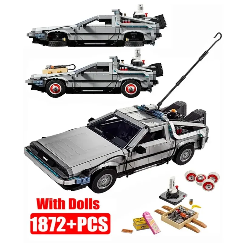 IN STOCK DeLorean Back to the Future Time DMC-12 Machine Sport Car 10300 Building Block Brick Toys For Kids Chritmas Gifts