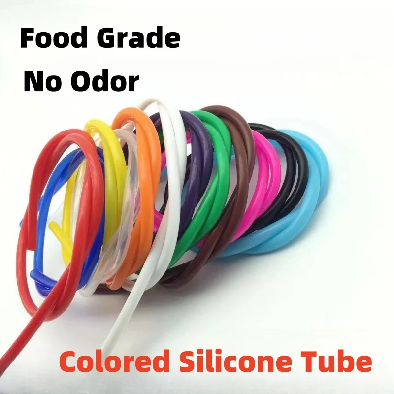 1/2/5 metri ID 1 2 3 4 5 6 7 8 9 10 mm Tubo in silicone Tubo flessibile in gomma per uso alimentare Tubo per bevande analcoliche Connettore per acqua