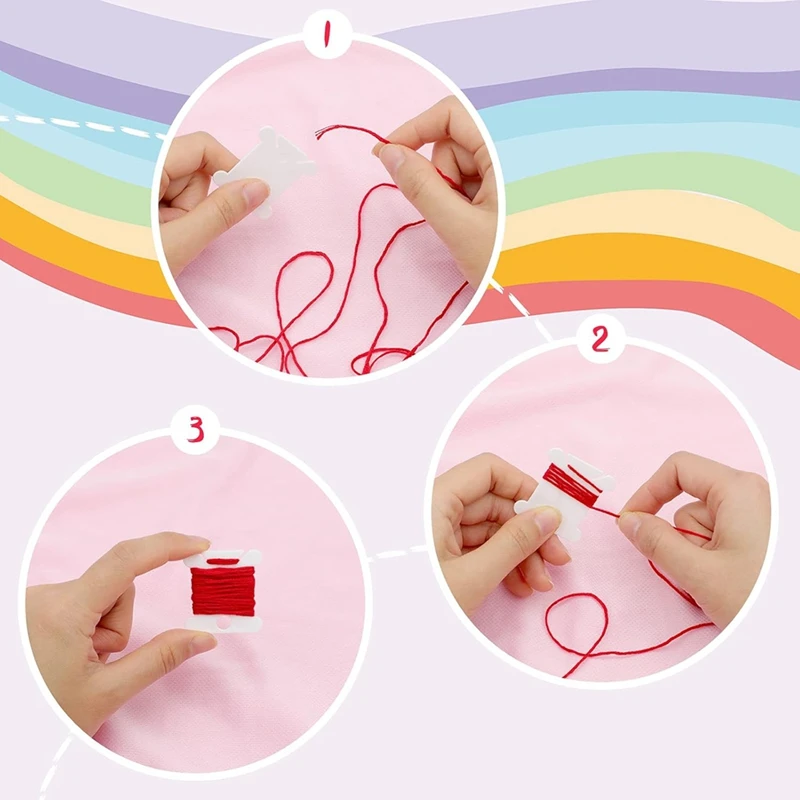 300Pcs Embroidery Floss Bobbin, Embroidery Floss Organizer,Plastic Embroidery Thread Card For Thread Holder Sewing