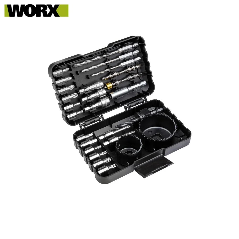 

Worx Drill Bits Set WA1626 26Pcs with Phillips Hexagon Torx Extend Rod Twist Sleeve Hole Bit for Woodworking Metalworking