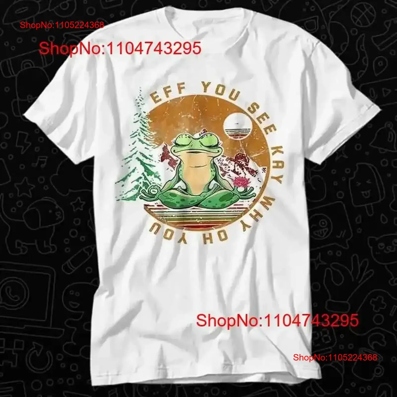 T Shirt Lady Frog Yoga EFF You See Kay Why Oh Star For vintage Washed Breathable fashion graphic Stylish Comfortable vintage