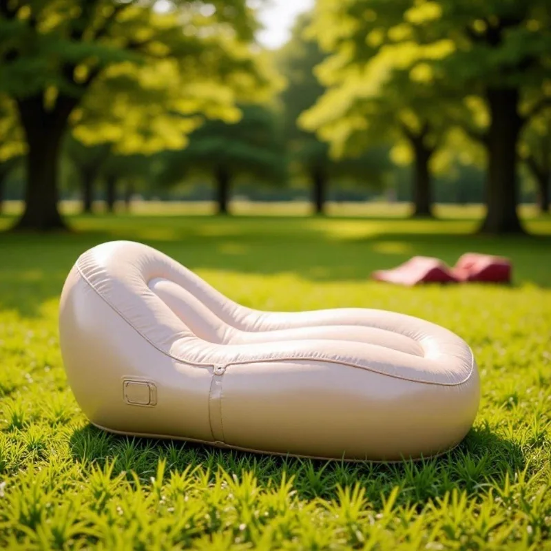 Electric Sofa Inflatable Single-person Camping Plush Fabric Inflatable High-quality Version Outdoor Furniture Opblaasbaar ZYCQSF