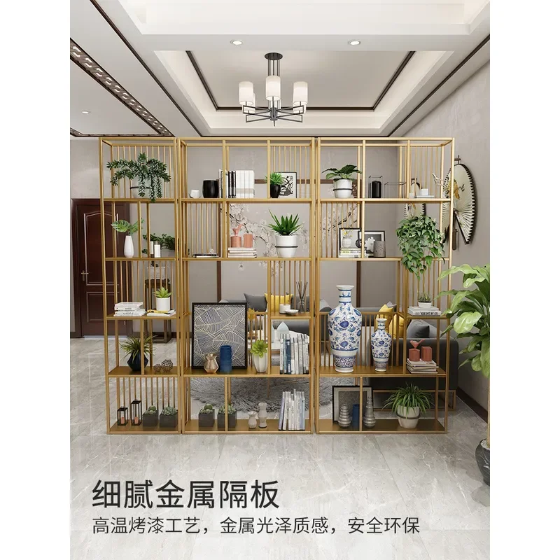 For Wrought Iron Shelf Partition Office Screen Display Rack Simple Multi Layer Bookshelf Storage Baffle Splicing Home Decor