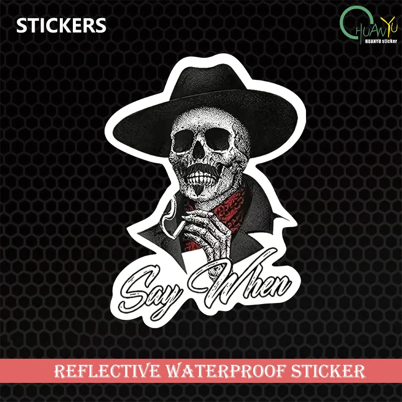 Skull self-adhesive label with unique waterproof car label, refrigerator luggage compartment sticker