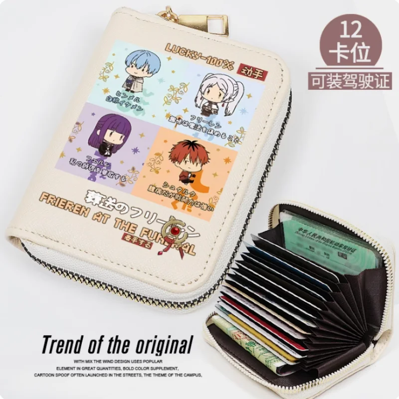 

Frieren at the Funeral Anime Himmel Fashion Wallet PU Purse Card Coin Zipper Cash Holder Bag Cosplay Gift B686