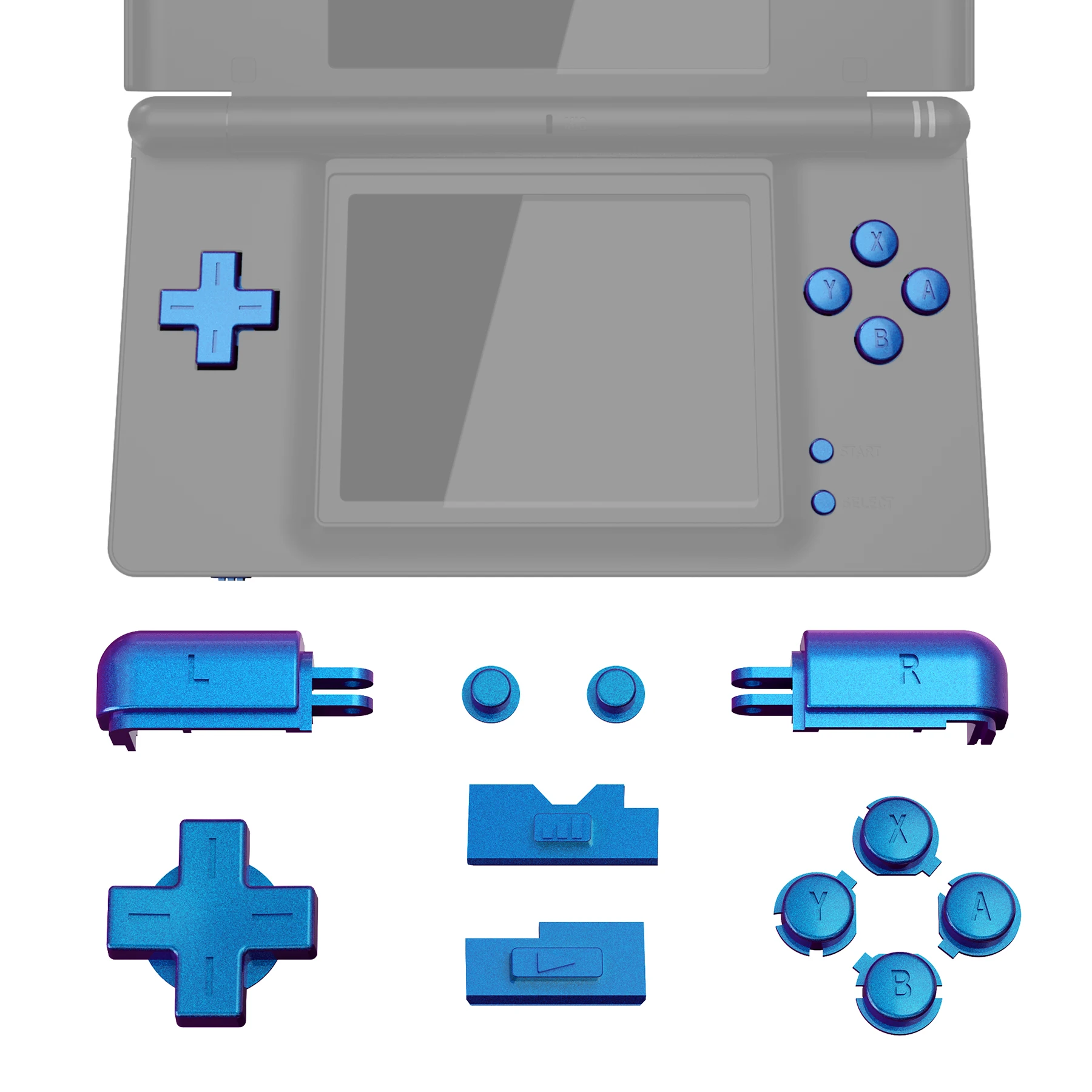 eXtremeRate Custom Replacement Full Set Buttons for Nintendo DS Lite NDSL, for Nintendo DS Lite HandLen - Various Colors