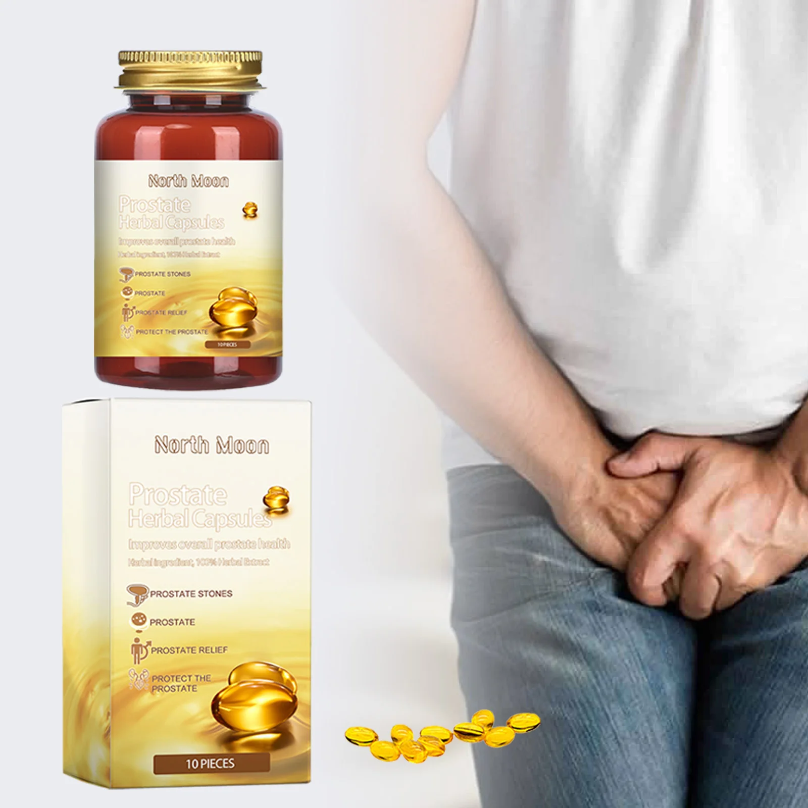 Herbal prostate capsules, natural plant extracts, relieve discomfort and improve quality of life, suitable for daily use