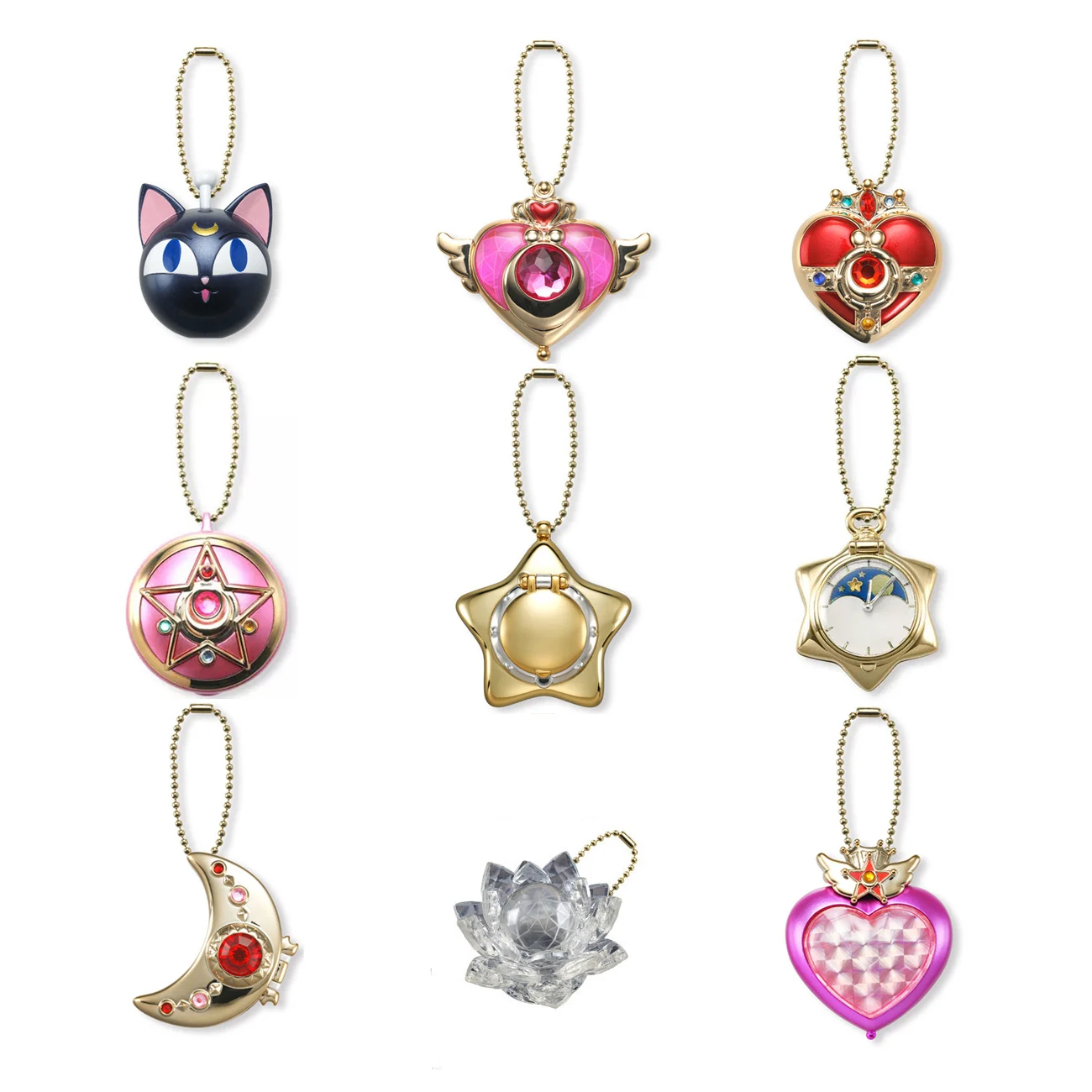 Sailor Moon Cute Star Heart Anime Game Transforming Compact Set Cosplay Prop