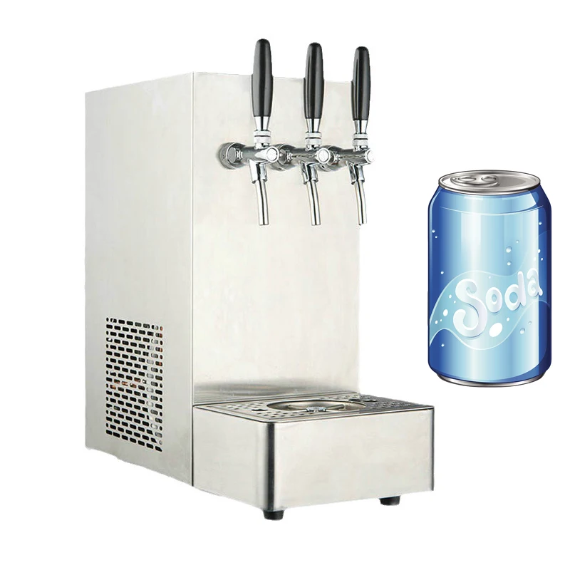 Soda Making Machine Cold Carbonated Beverage Machine 220V With 3 Taps Electric Soda Water Machine