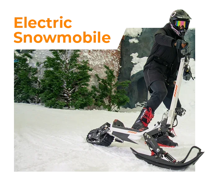 

Factory USA Warehouse Electric Snow Scooter Innovative Skate Snowmobile 2 Wheel Folding Snow Mobile With Removable Battery