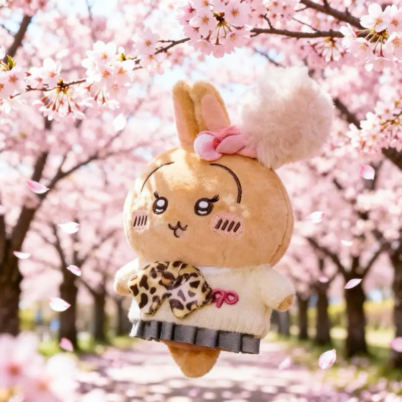 Chiikawa Black Skinned Spicy Girl Plush Toy Kawaii Usagi Hachiware Pendant Ins Korean Cartoon Anime Friend Birthday Gift