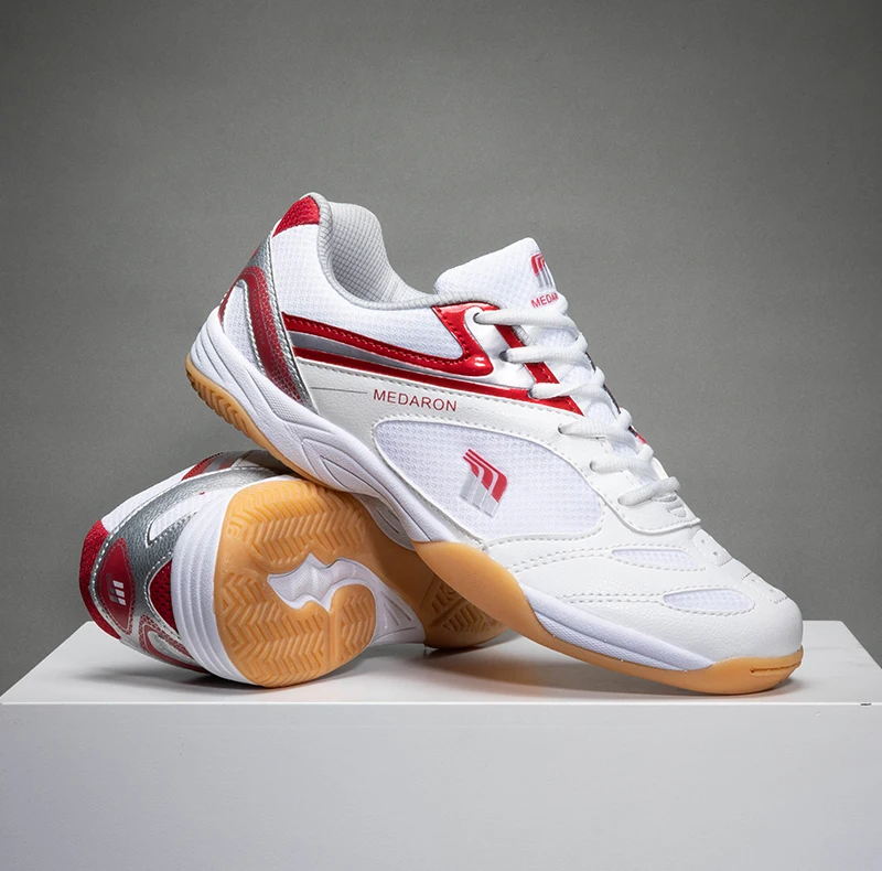 

2026 Professional Table Tennis Shoes Men Women Red Blue Badminton Shoes Unisex Anti Slip Indoor Court Shoe Sport Sneakers