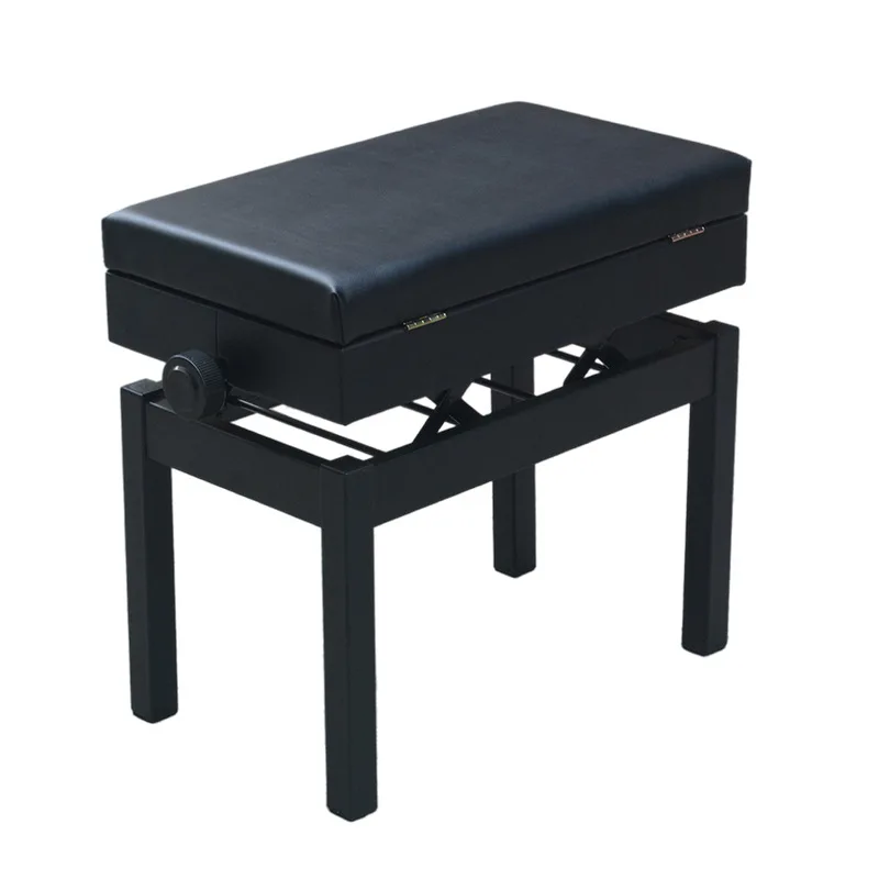 2 Person Piano Bench, Adjustable Height, Solid Wood with Storage, for Digital Piano, Guzheng, Guitar, Instrument Accessories
