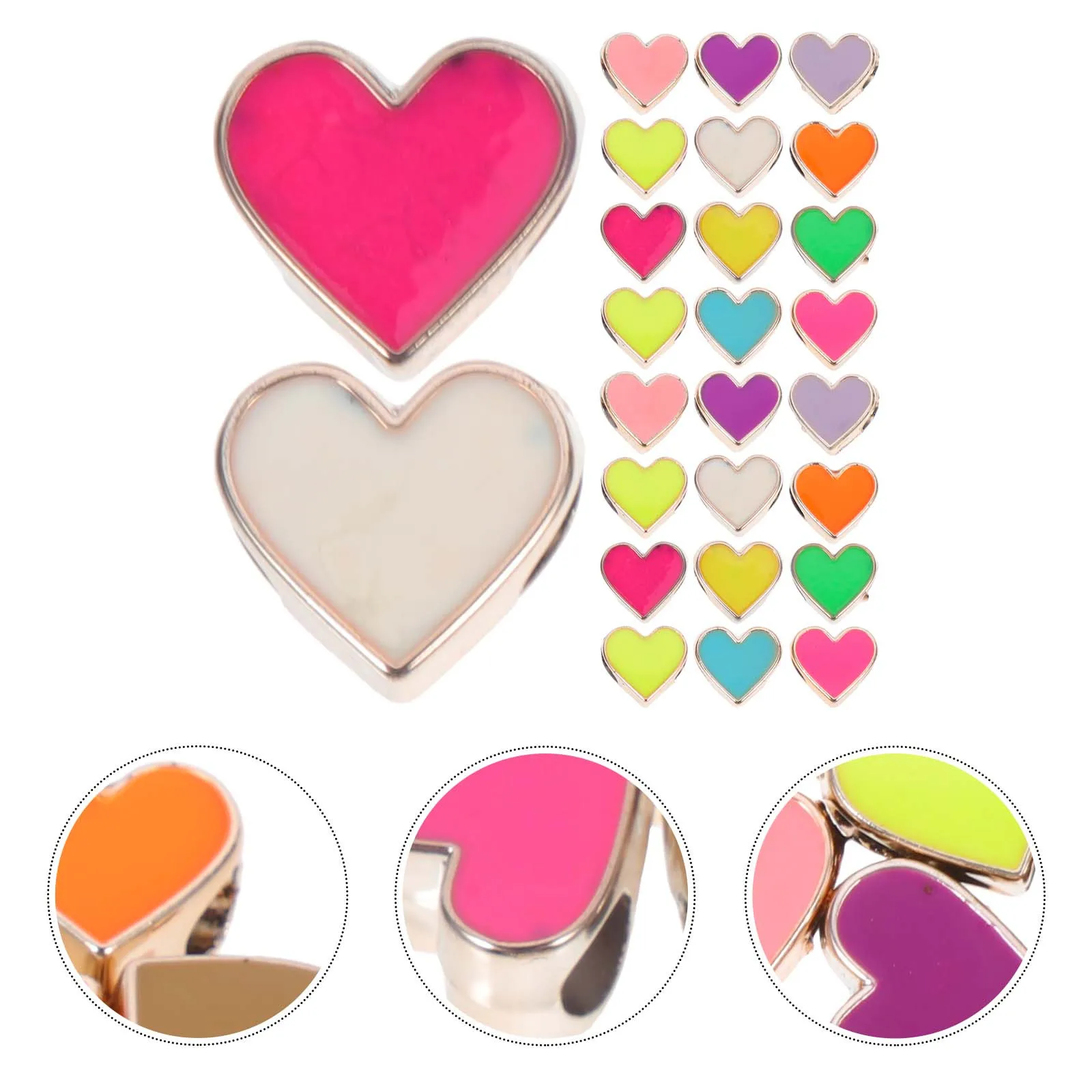

50pcs Heart Loose Resin Diy Jewelry Making Supplies For Necklace Bracelet Earring Craft Beads Decorative Accessories Spacer