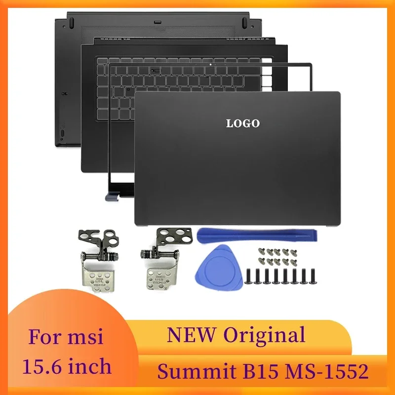 

NEW For MSI Summit B15 MS-1552 Black Laptops Frame Case LCD Back Cover/Front Frame/Hinges/Palmrest TOP Case/Bottom Case Cover