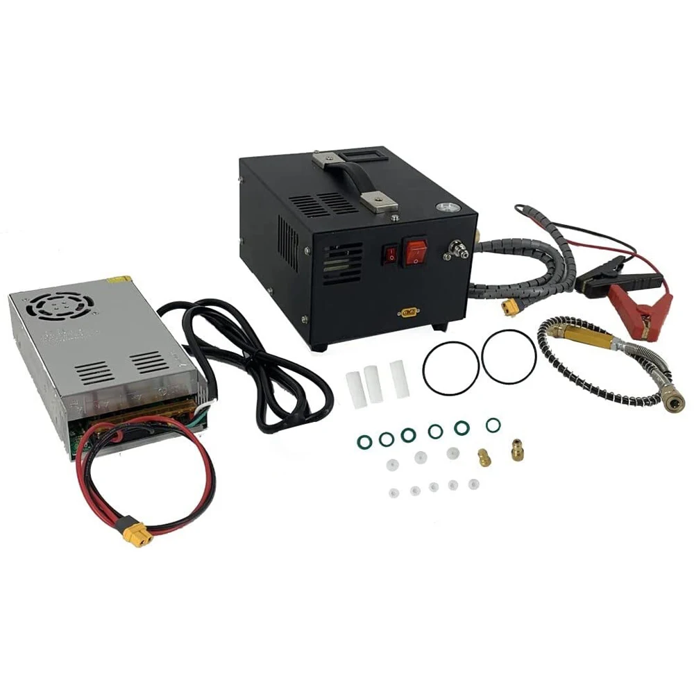 4liPortable 220V/110V/12V Air Compressor 4500PSI With Barometer Intelligent Portable Automatic Shutdown Outdoor Air Compressor