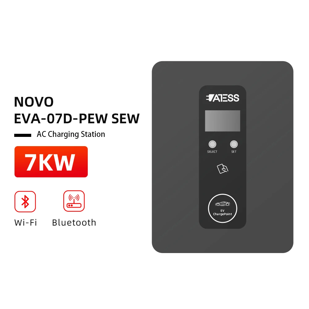 NOVO EVA-07D-PEW / EVA-07D-SEW 7KW Floor/Wall-mounting Type Single Phase Fast AC Charger