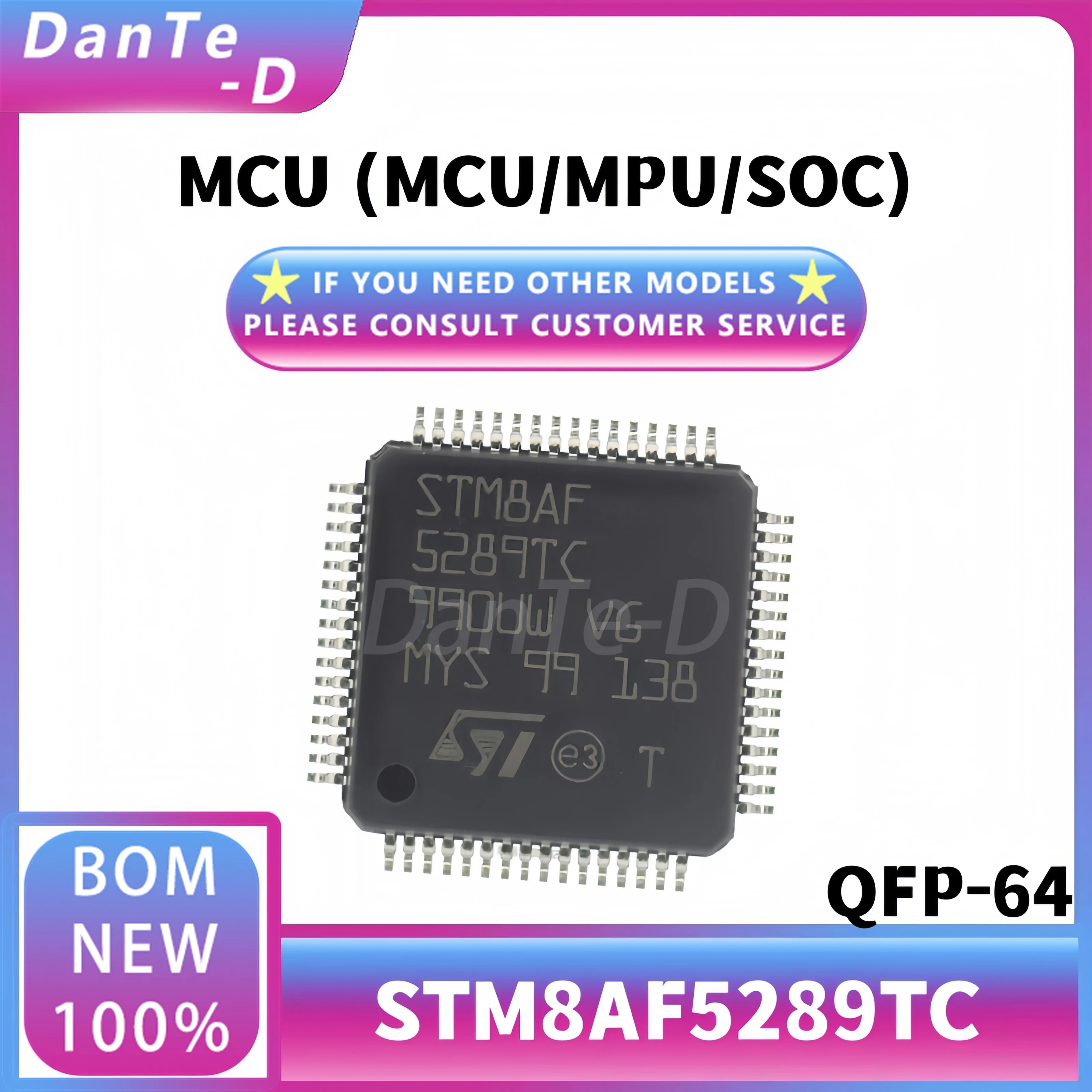 STM8AF5289TC LQFP-64 8-bit microcontroller MCU IC original authentic