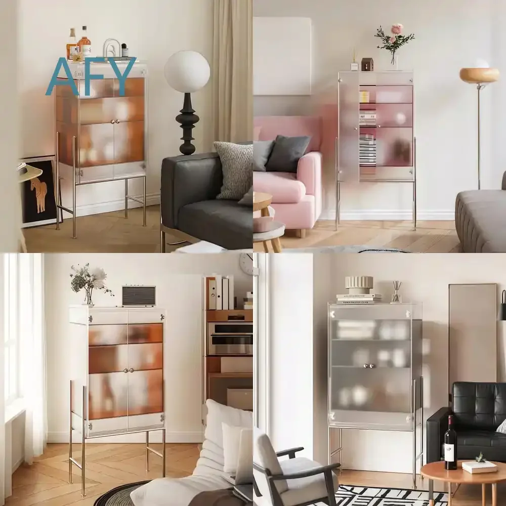 Acrylic Living Room Sideboard Cabinet for Italian Minimalist Decor Display Cabinet for Home Wine Storage Figure Collection