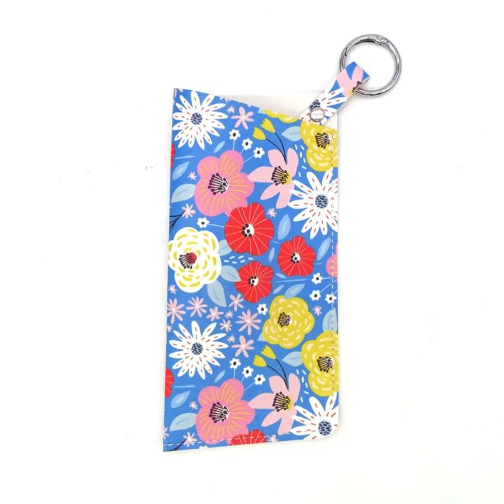 حقيبة تخزين النظارات الشمسية المصنوعة من جلد البولي يوريثان بلون سادة مع حلقة مفاتيح معلقة للنظارات الشمسية المحمولة وحامل نظارات شمسية متين #4