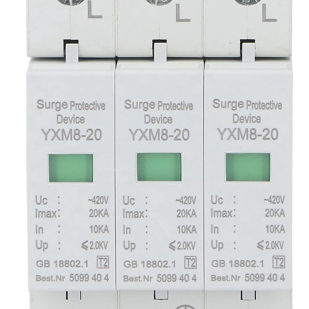 Quick Response 3P Protective Device 420V 20KA Arrester Device Lightning Protection Electronics