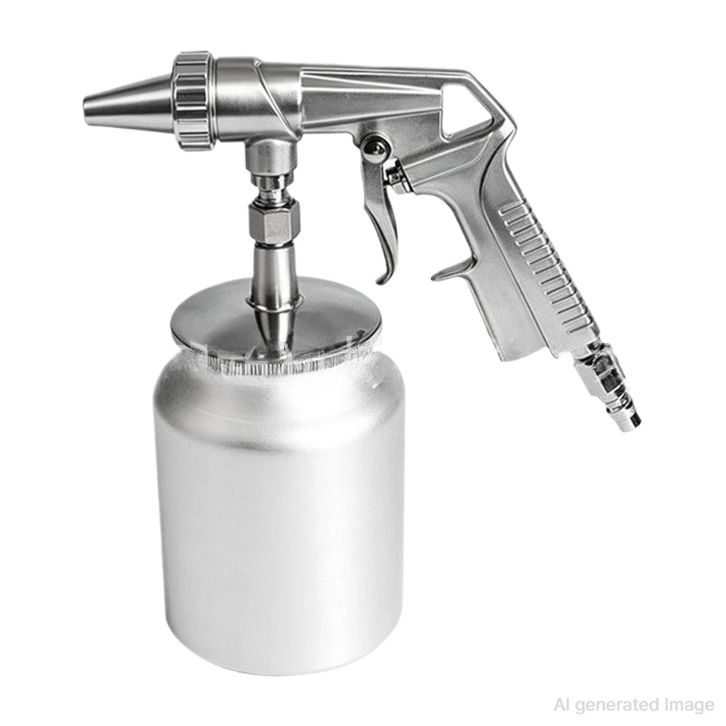 HVLP pneumatische straalspuitpistool, 1000 ml, hoogwaardige verfspuitpistool met fijnnevel, aluminium, voor autolak.