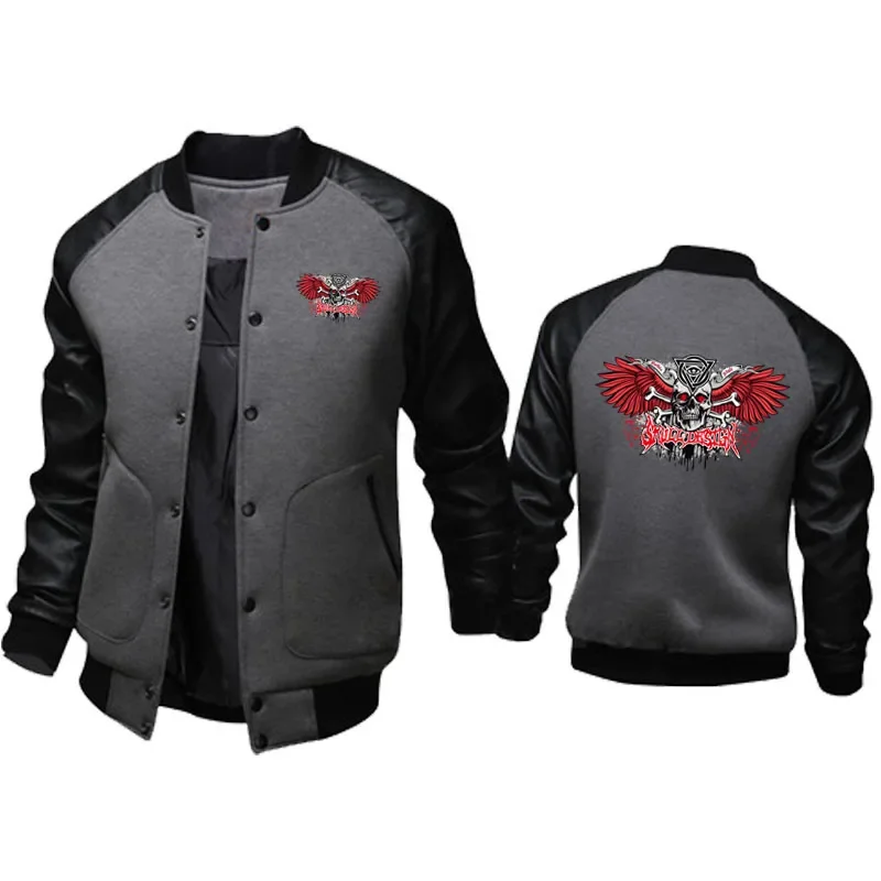 Chaqueta de motocicleta para hombre, chaqueta de béisbol de moda, chaqueta de cuero de retazos, Hip hop, tendencia urbana, Otoño e Invierno