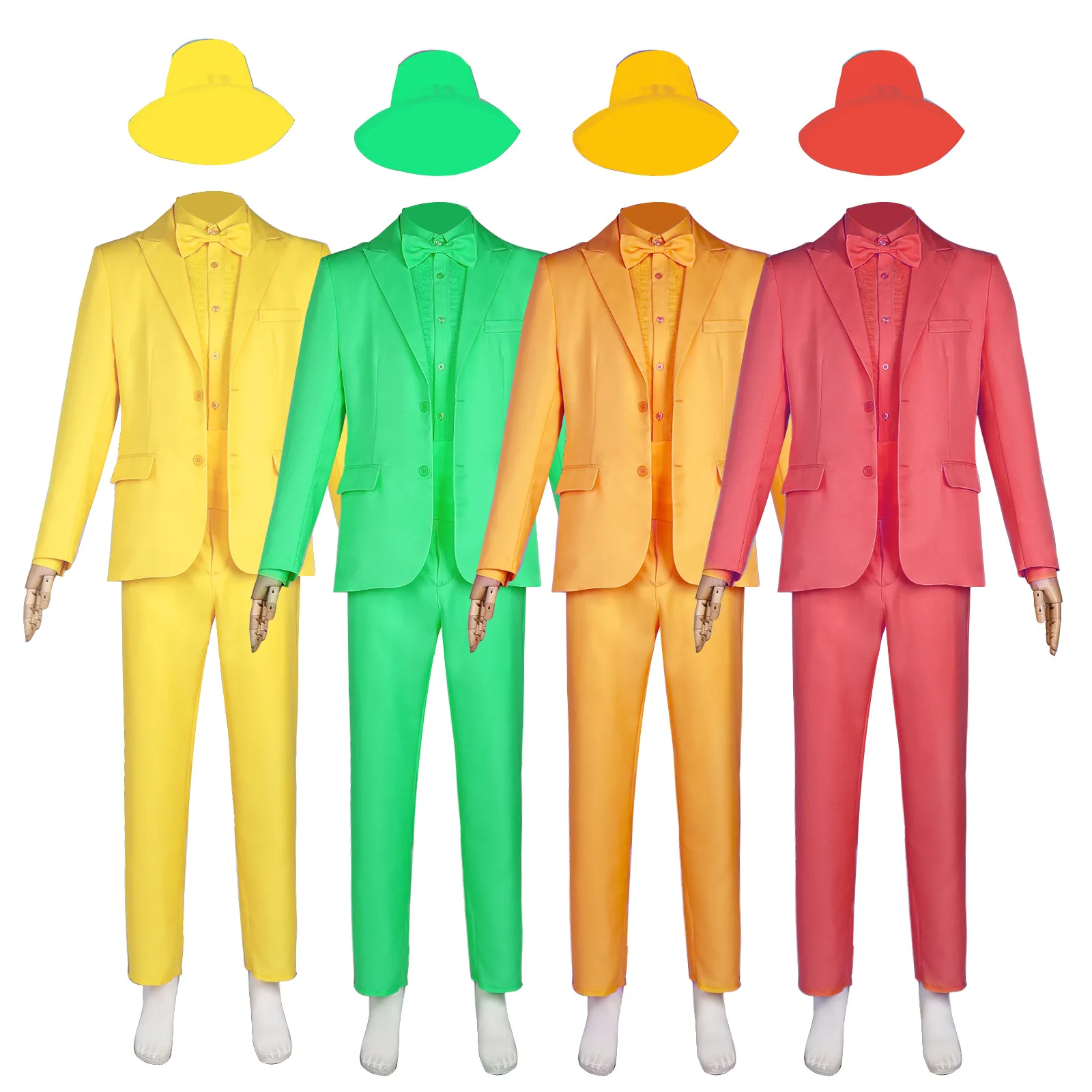 

Желтый костюм на Хэллоуин для выступления на живой сцене, наряд для косплея.