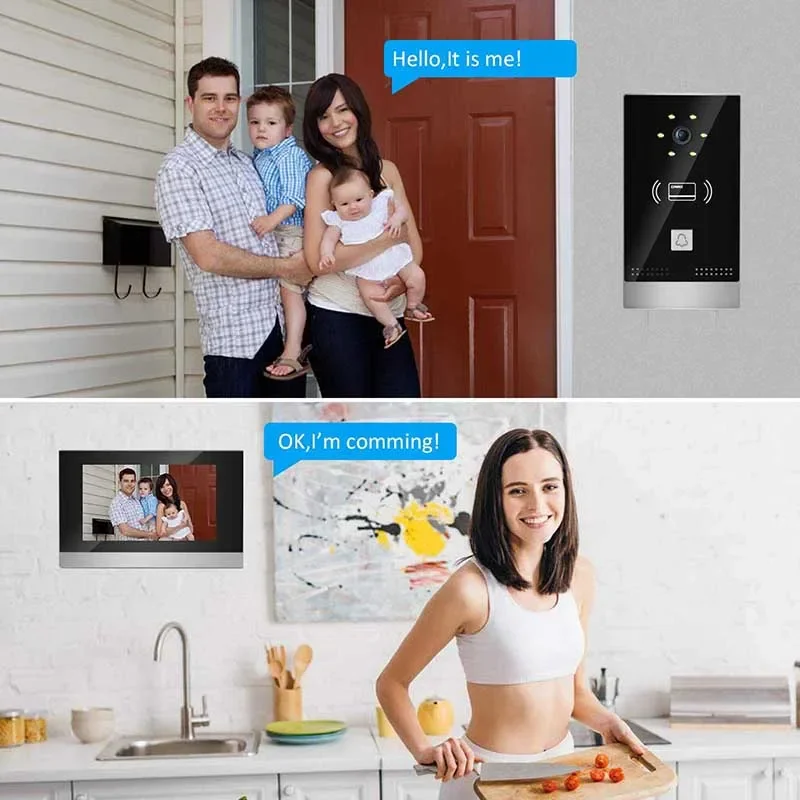 Smart Home Doorbell Villa Waterproof Video Doorphone Two-way Call Wireless Intercom Apartment Flats