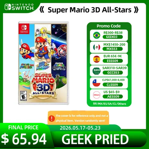 Nintendo Switch Game - Super Mario 3D All Stars Collection - 100% Official Physical Game Card RPG Genre for Switch OLED Lite