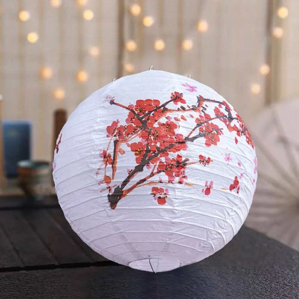 

Luminous Chinese Mid Autumn Lantern Hanging Traditional Festival Antique Lantern Good Luck Portable Round Paper Lantern