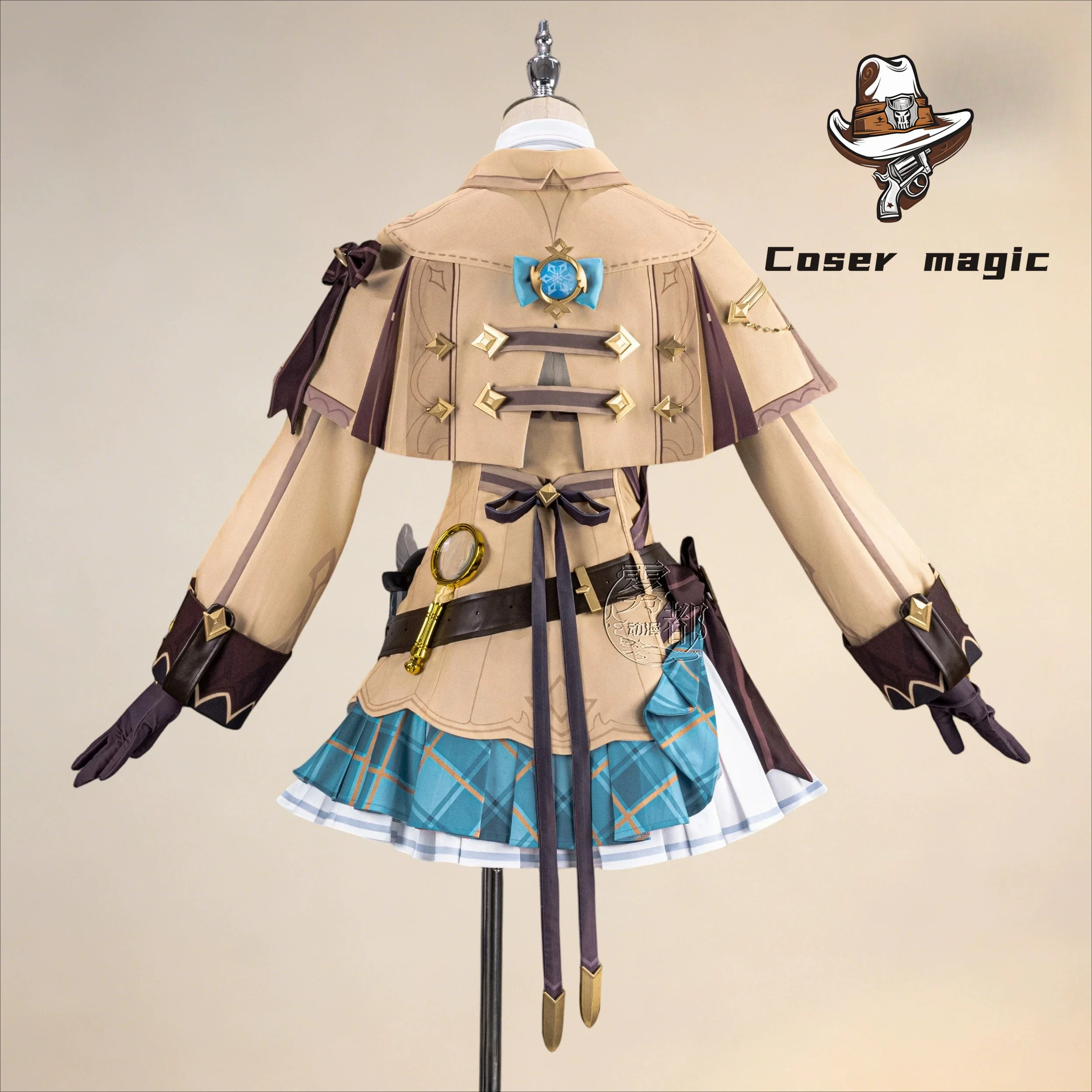 Game Genshin Impact Charlotte Cosplay Costume Uniform Halloween Carnival Party Christmas Play Role Clothes Clothing
