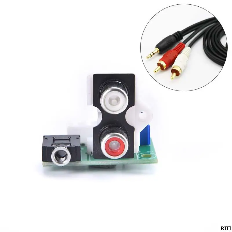 AUX Connector AUX 3.5mm Earphone Jack 2 RCA to XH 2.54mm Socket Signal Connection Adapter Board