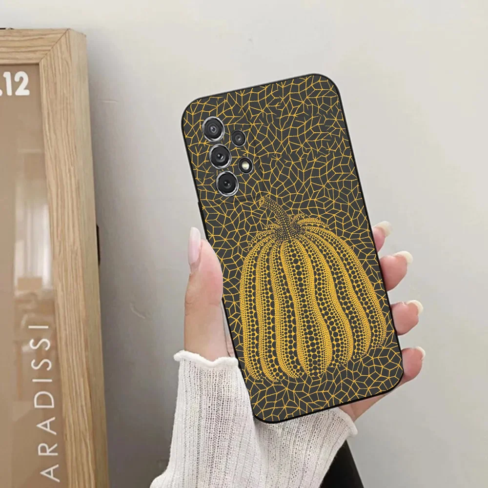 Pumpkin Yayoi Kusama Phone Case For Samsung Galaxy A20,A21s,A22,A31,A32,A52,A53,A72,73,A80,A91Soft Black Cover image 6