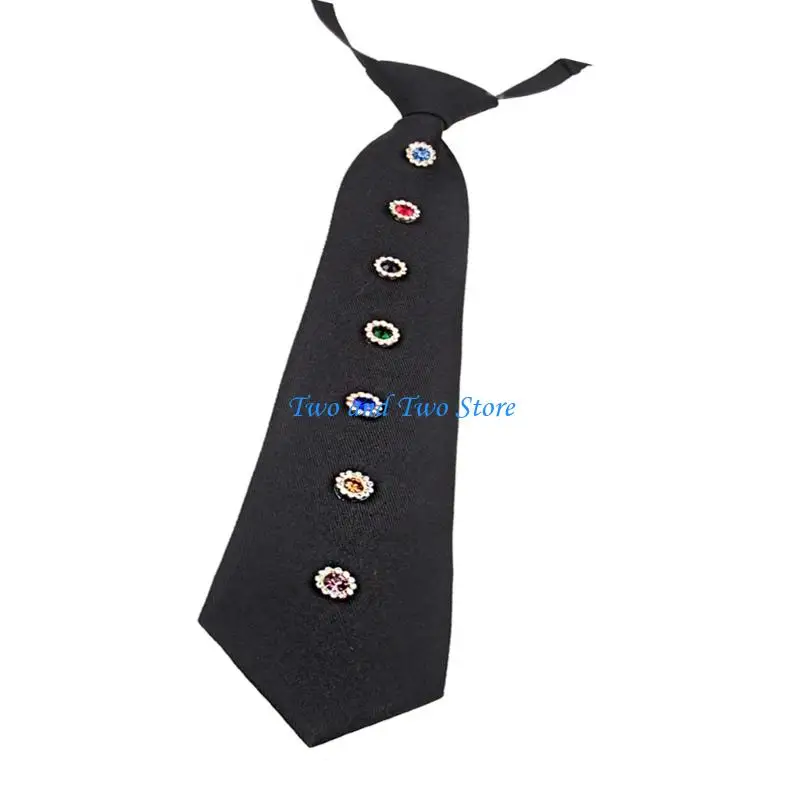 HX6F Environment Friendly Recycled Polyester Flower Design Tie Casual Wear Multipurpose Use
