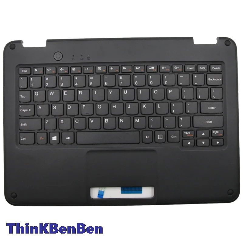 US English Black Keyboard Upper Case Palmrest Shell Cover dla Lenovo N23 Winbook 5CB0L76046