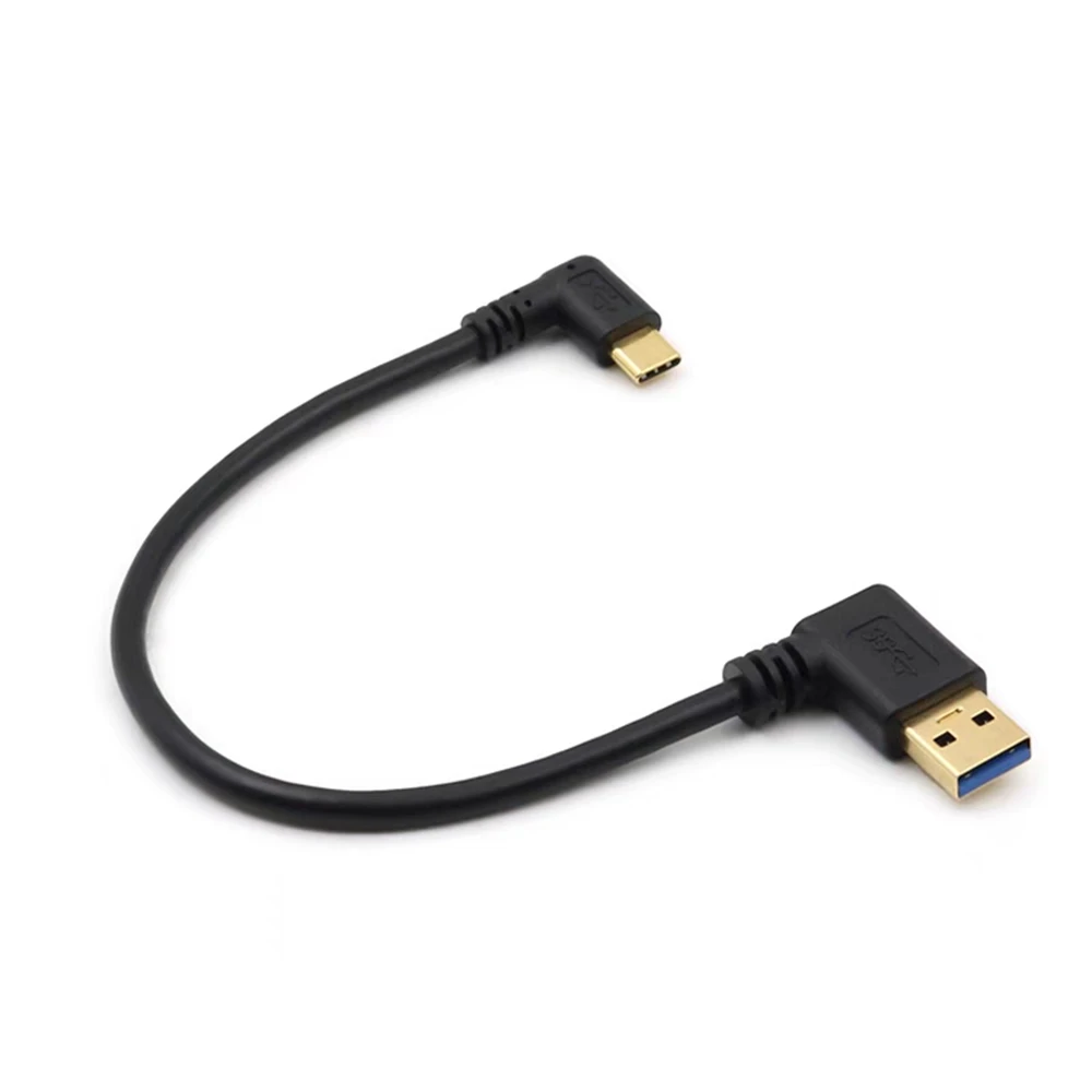 

0.2M type-c data cable USB3.0 charging wire double elbow short wire 90 degree right angle suitable for car power cord, dash cam