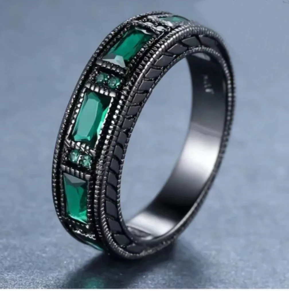 Hot Sale Black Gold Filled AAA Cubic Zirconia Rings Fashion Jewelry For Women Wholesale Wedding Rings BR010Purple image 4