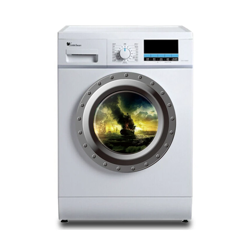 ملصقات حائط ثلاثية الأبعاد للنافذة والجدار ، أوراق مجهولة ، سفينة قراصنة ، شارات فينيل ، ديكور الأجهزة المنزلية ، منظر البحر ، ملصق ، جدارية