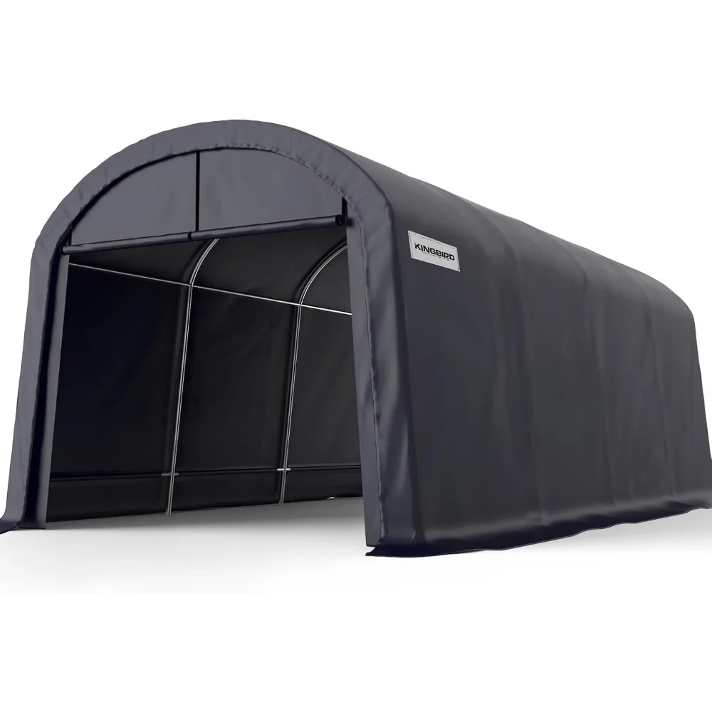 

10' x 20' Round Style Garage Shelter Anti-Snow Heavy Duty Storage Shelter Carport Portable Canopy Storage Shelter Shed