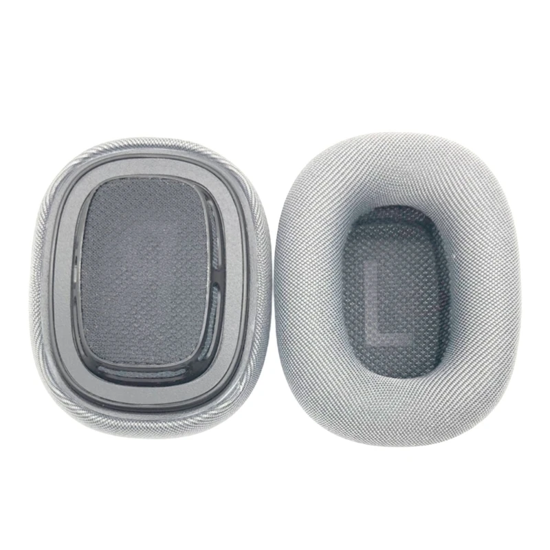 1 par almohadillas para auriculares almohadillas tela malla elástica, almohadillas para los oídos, funda
