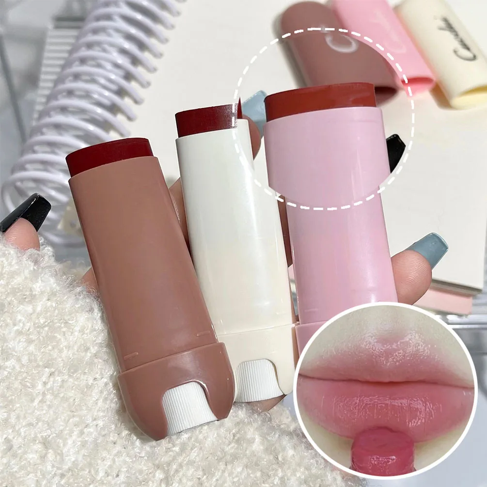 Bálsamo labial tintado, lápiz labial hidratante, fácil de llevar, antigrietas, tinte labial de gelatina de color, maquillaje coreano, cosméticos