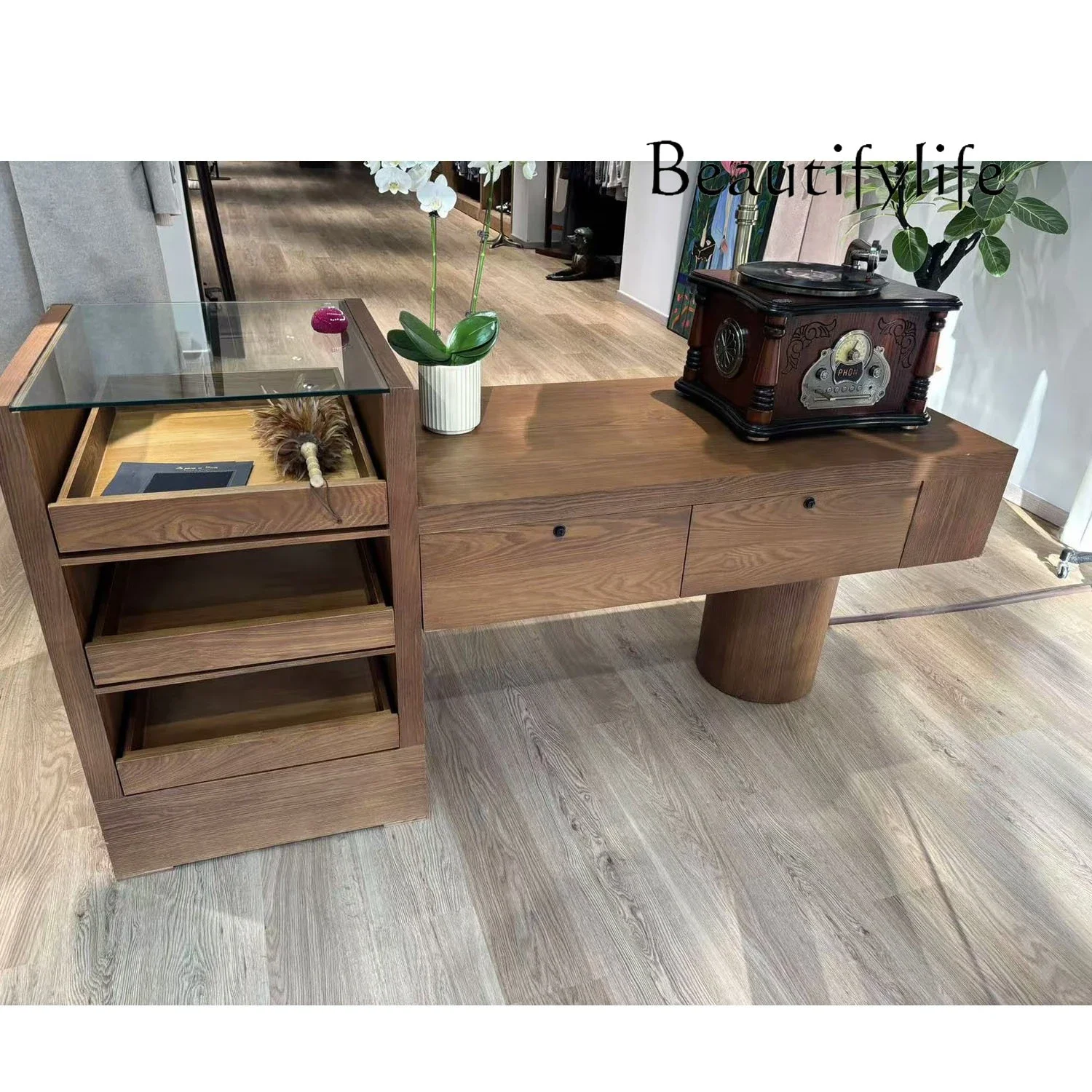 

HH Clothing store Nakajima cabinet display stand Clothing store display Decorative locker checkout page Solid wood